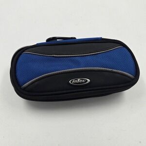 Intec Blue Black PSP Travel Case Carrying Pouch with UMD & Memory Card Slots